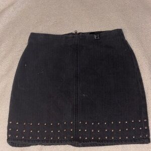 Forever 21 Charcoal Studded Mini Skirt